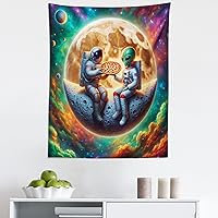 Vista 196 de Ambesonne Tapiz hawaiano, Costa Na Pali en la isla de Kauai en Hawái, día soleado, horizonte de montaña, colgante de pared para dormitorio, sala