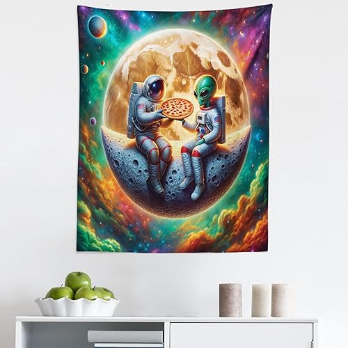 Miniatura 196 de Ambesonne Tapiz hawaiano, Costa Na Pali en la isla de Kauai en Hawái, día soleado, horizonte de montaña, colgante de pared para dormitorio, sala