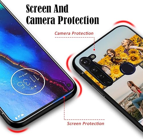 Vista 12 de Funda personalizada para Motorola Moto G Stylus 2021 con nombre de foto, texto y foto, GStylus personalizado -21 funda suave y fina (negro) de 6.8