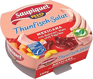 Saupiquet Rio Mare Mexicana Tuna Salad, 160 g, MSC Certified, Ready Made and Ready to Use Mexicana 160 g (1er Pack)