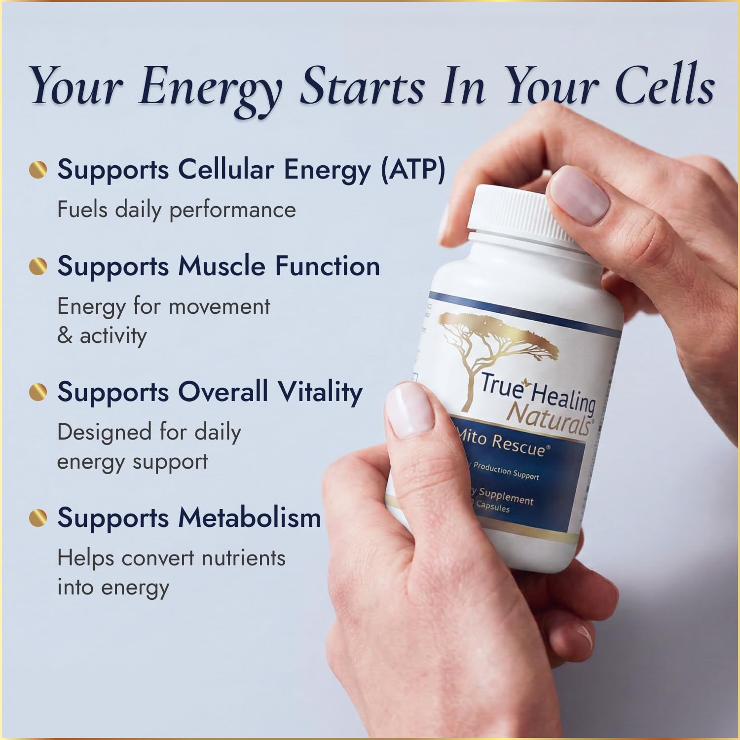 True Healing Naturals - Mito Rescue, Mitochondrial Support Supplements, 60 Vegetarian Capsules — Amazon image 6