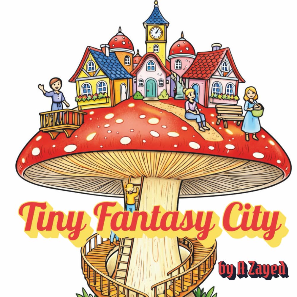 Tiny Fantasy City – Magisches Fantasy-Malbuch für Kinder und Erwachsene