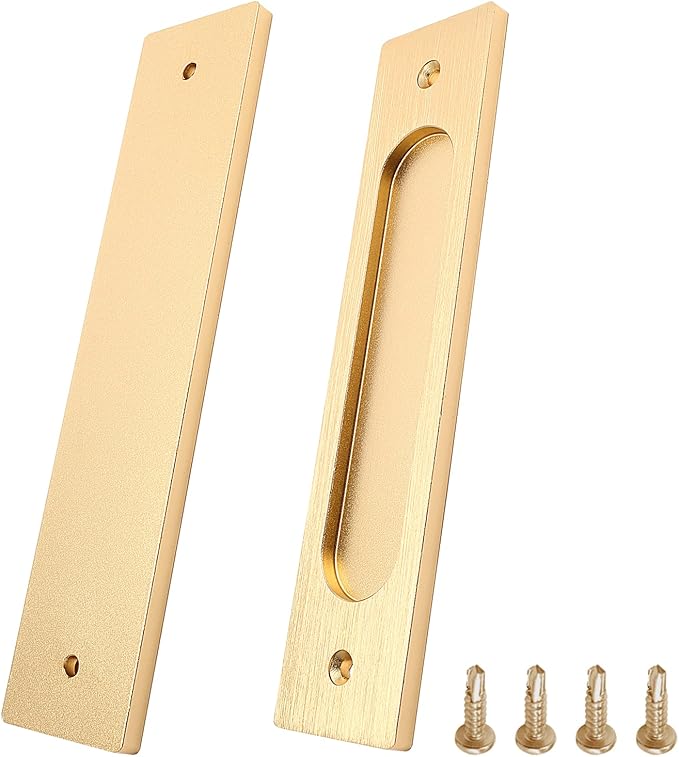 suiwotin 2pcs 7 Inch Flush Pull, Recessed Barn Door Handle, Rectangular Handles, Sliding
