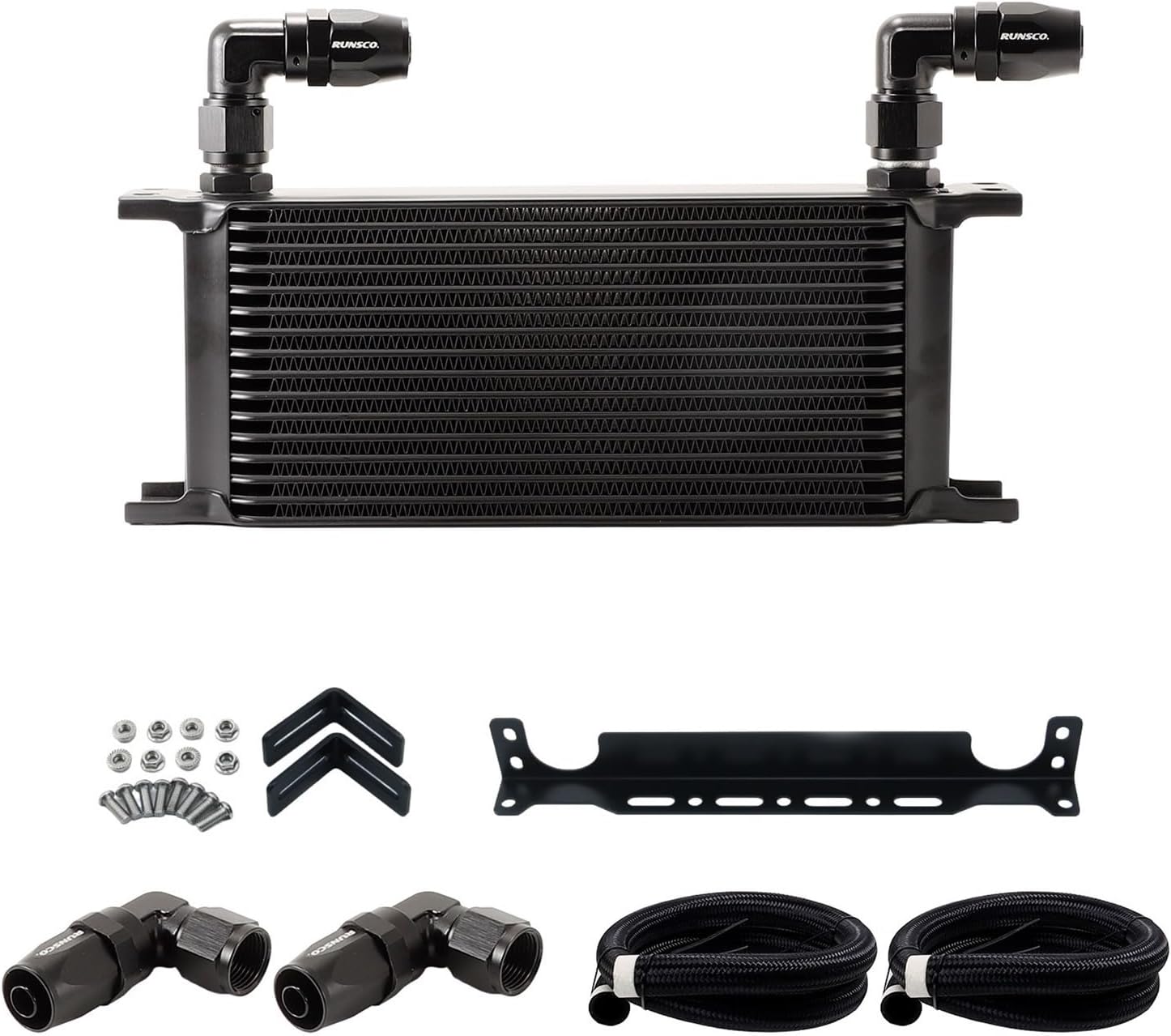 AN10 Aluminum 16 Rows British Type Car Engine Oil Cooler Cooling Radiator Replacement Universal Cooler(0090)