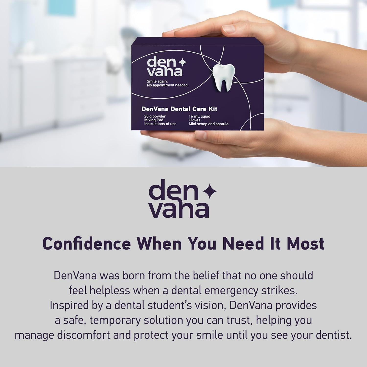 Dental Cement Kit – Zinc Oxide Eugenol Temporary Filling & Crown Repair | Tooth Repair Kit for Broken or Loose Caps, Bridges & Dentures | Strong Adhesive Glue | Instant Smile Fix | US Brand