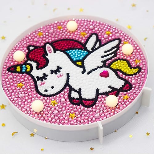 Miniatura 2 de Pintura de diamante unicornio con luces LED, bricolaje con forma especial, taladro completo, cristal de dibujo, lámpara de noche para decoración del