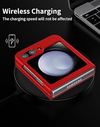 Miniatura 6 de Funda para Samsung Galaxy Z Flip 5 (2023) con protector de pantalla de cubierta, funda delgada para teléfono de PC dura para Galaxy Z Flip5 -