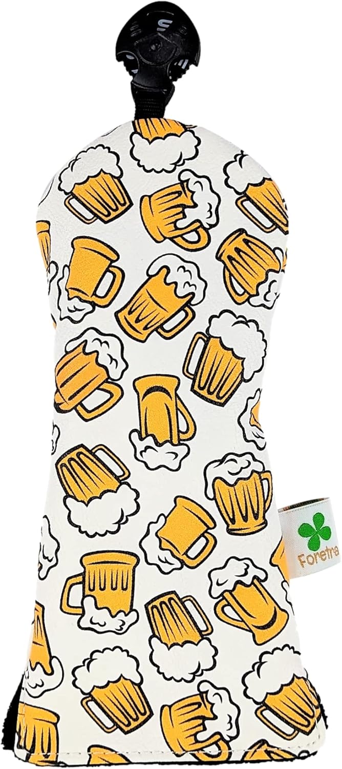 Foretra - Limited Edition Beer Can - Driver Head Cover - Tour Quality Golf Club Cover - Style and Customize Your Golf Bag