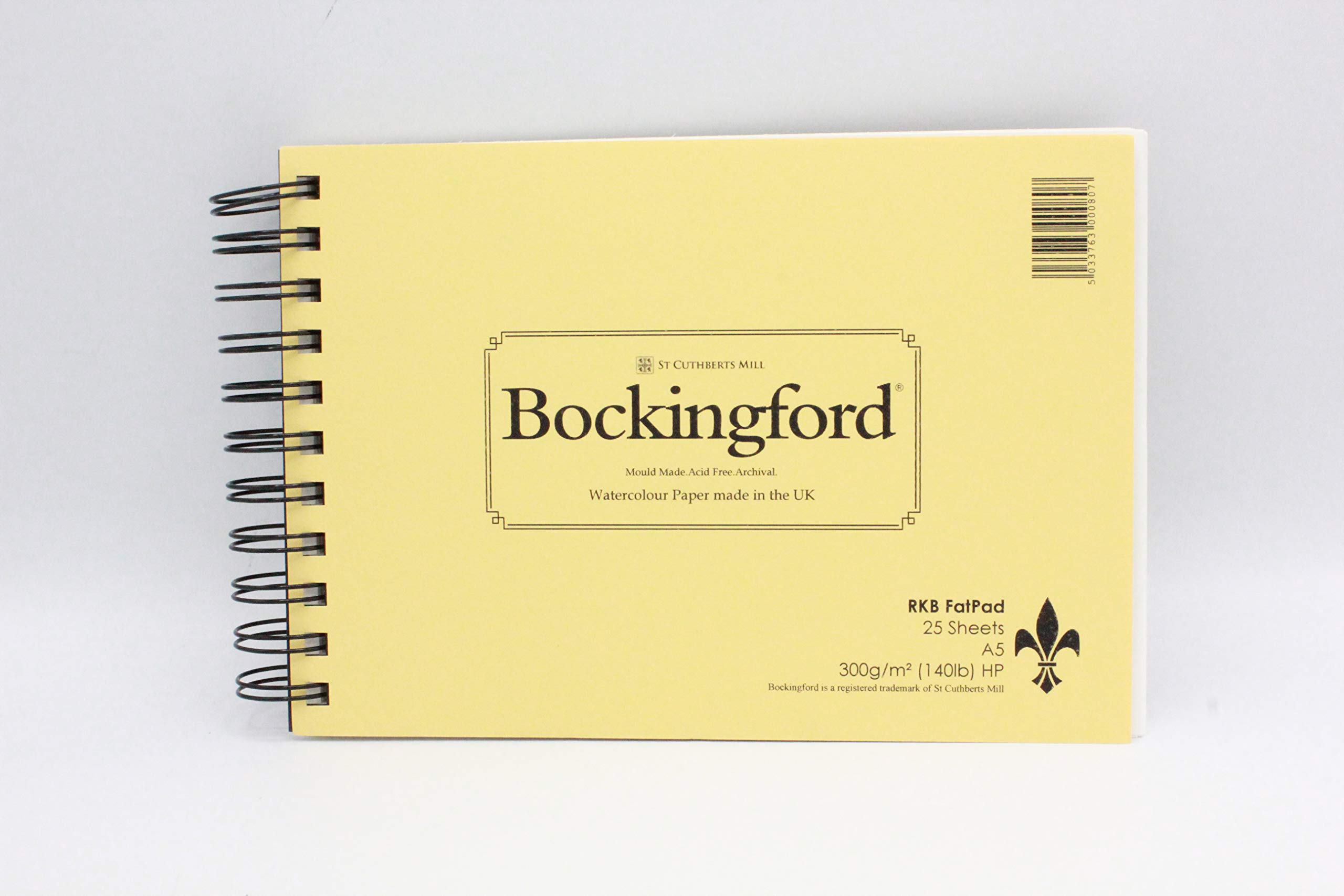 Papel de acuarela prensada en caliente R K Burt Bockingford bloc A5 de 25 hojas 2
