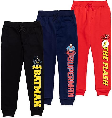 DC Comics Justice League The Flash Superman Batman Fleece 3 Pack Pantalones