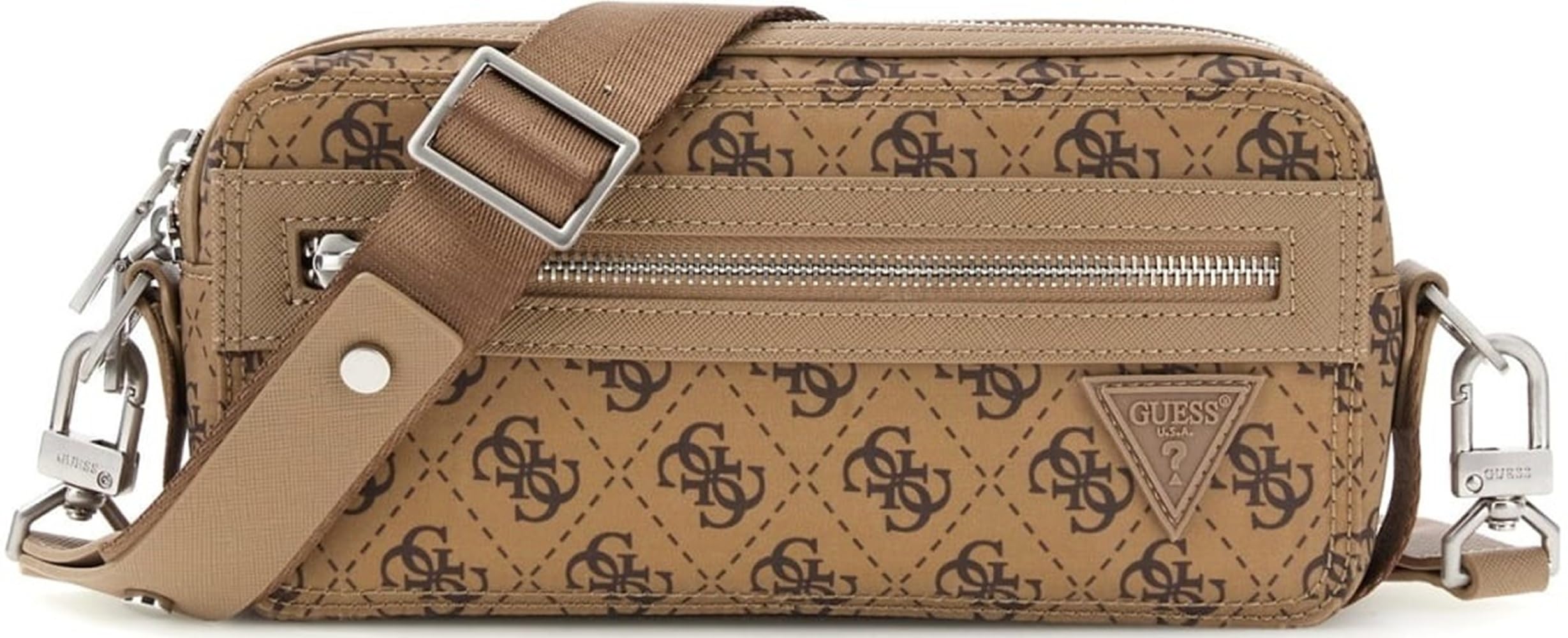 Guess Men's Beige Shoulder Bag Berlin Camera