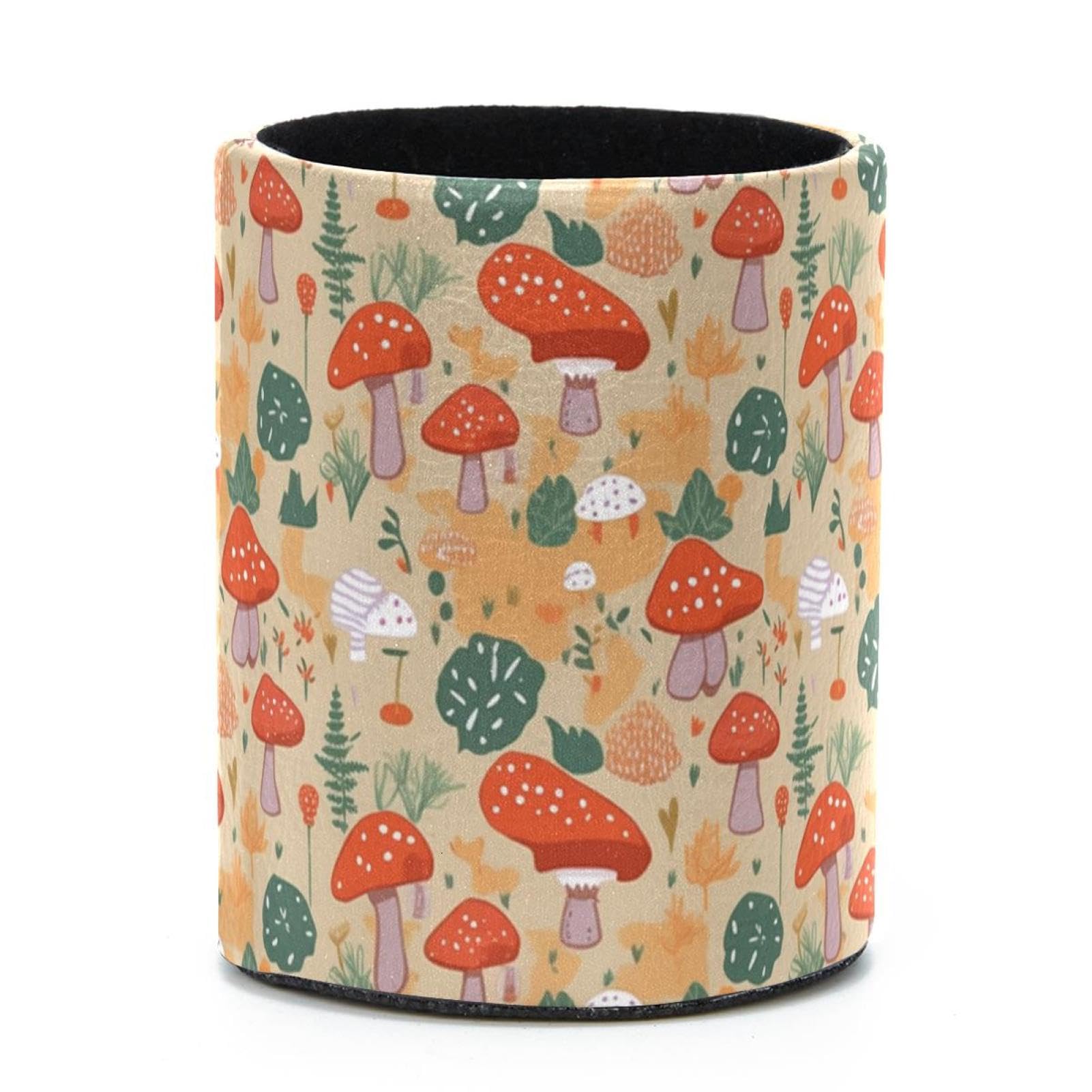VAPOKF Round Pencil Holders for Desk, Beautiful Mushroom Pen Holders Pen Pot Makeup Brushes Storage Desktop Stationery Supplies Organiser for Home Office