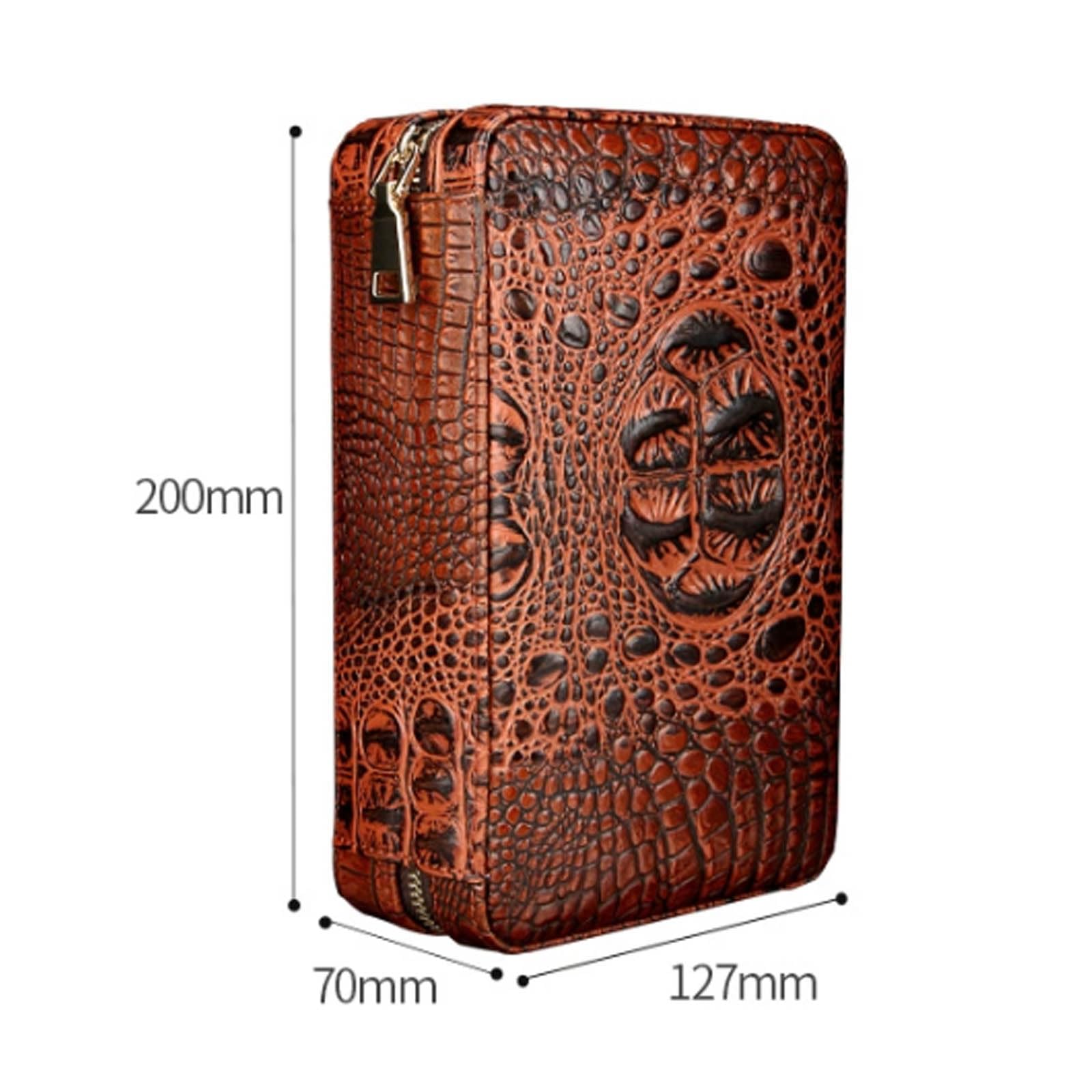Humidor per Sigari, Portatile da Viaggio Outdoor Humidor Sigaro Scatola di Sigari in Pelle con Umidificatore