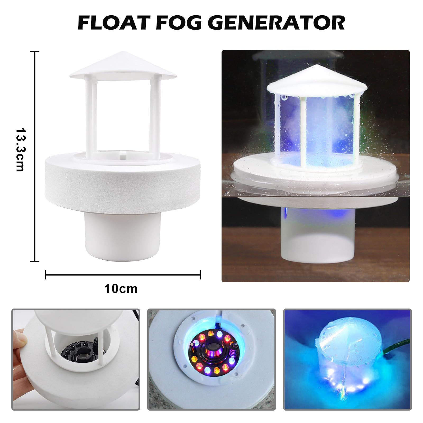 Nebulizzatore A Ultrasuoni Con LED Multicolore - Macchina Per Nebbia Per Fontane, Stagni E Giardini - Foto 2
