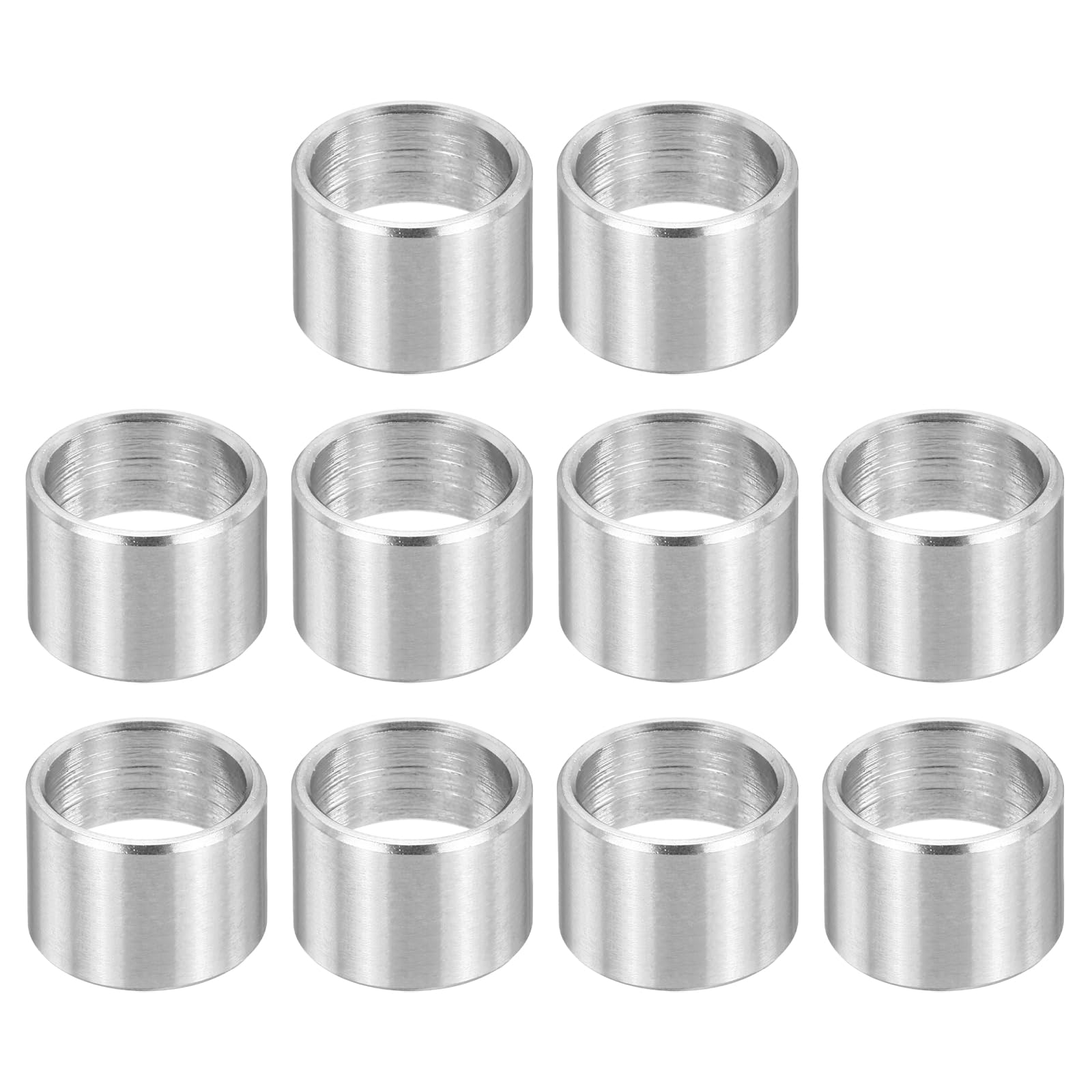 PATIKIL M10 Stainless Steel Spacers, 12Pcs Metal Spacer 10mm ID x 12mm OD x 9mm L Screw Standoff for 3/8" or M10 Screw