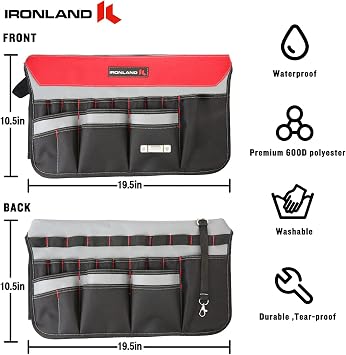 IRONLAND Bucket Tool Organizer Fit 3.5-5 Gallon Bucket, 51 Pockets