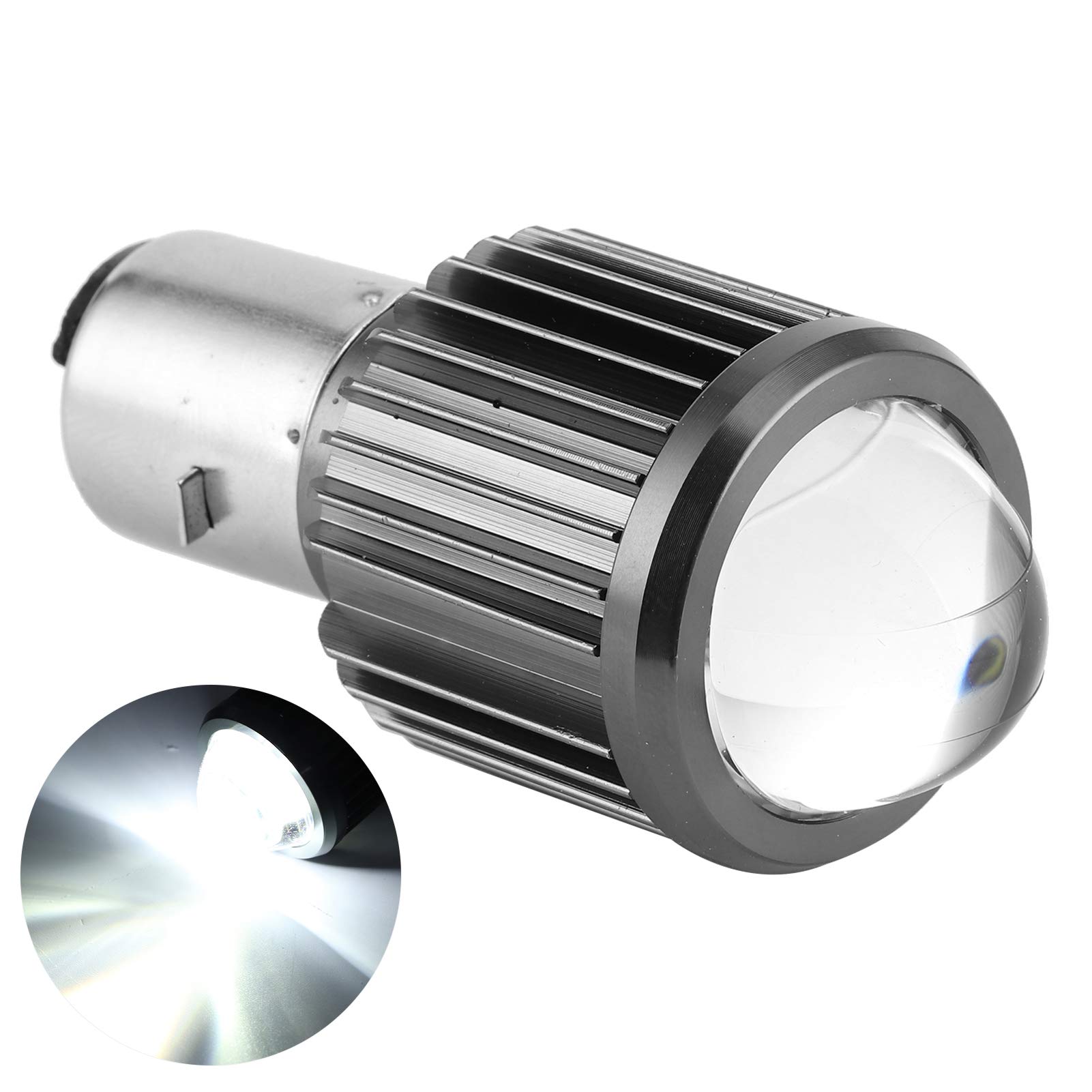 Faro LED para Motocicleta BA20D, Focos Brillantes para Moto de 3500lm, 6000K, Color de Luz Blanca