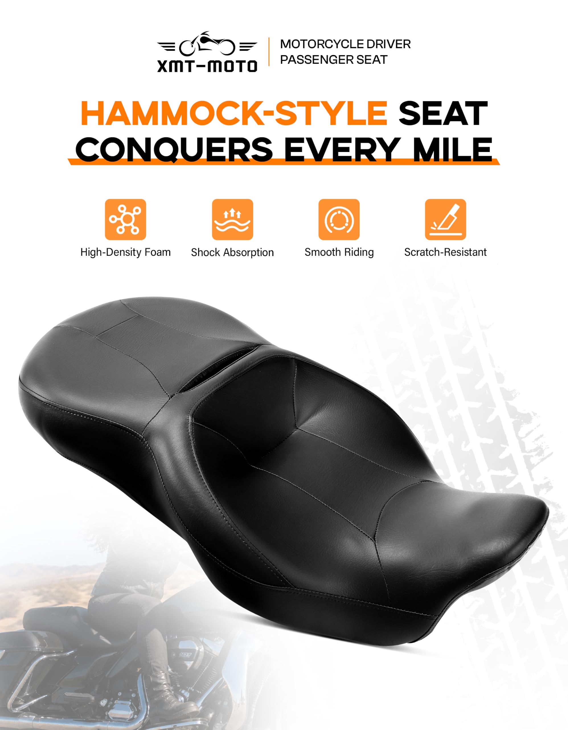 Amazon.com: XMT-MOTO Hammock Rider Passenger Seat Fit for Harley