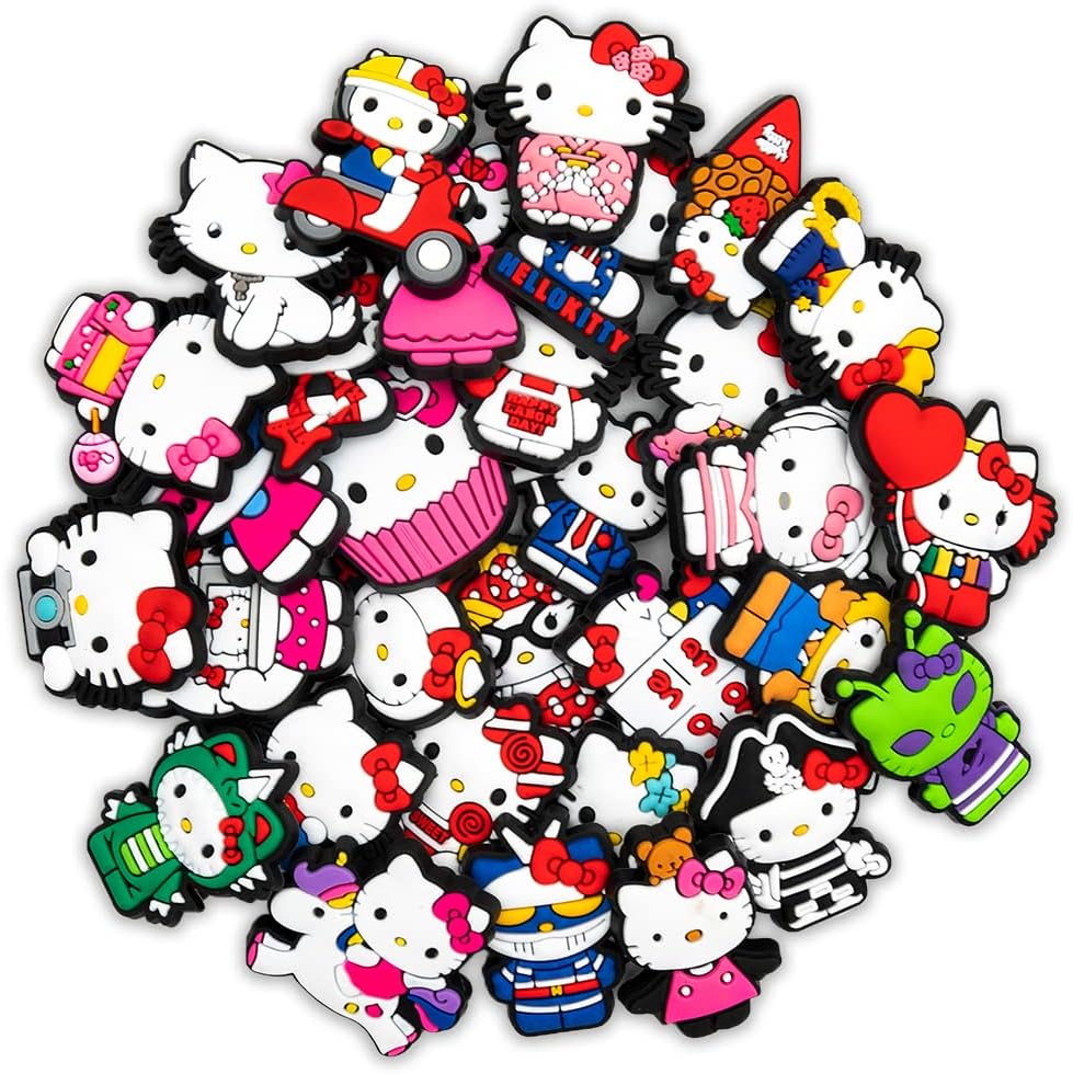 32 PCS Cartoon Croc Charms for Girls Cute Shoe Decoration