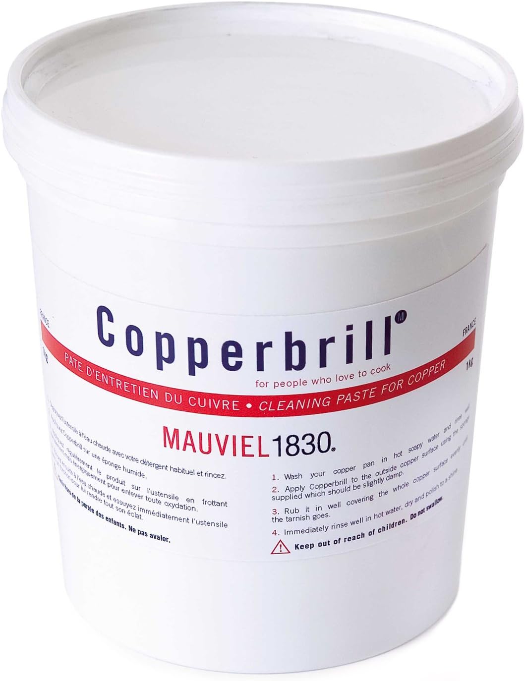 Mauviel M'PLUS Copperbrill Copper Cleaner, 1-Qt, Made in France