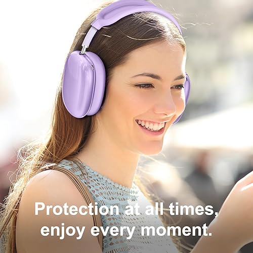 Miniatura 6 de [4 en 1] Funda de silicona para AirPods Max, funda transparente de TPU suave para los oídos, funda para almohadilla para los oídos, funda para la