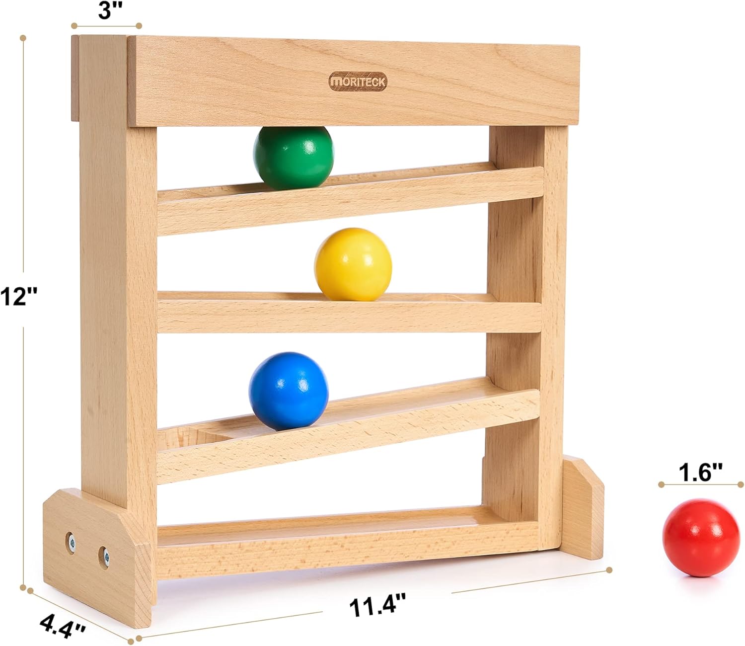 Montessori Ball Drop Toy, Wooden Ball Tracker, Early Developmental Pound Toys for Toddlers for 1-3 Year Old, Boys Girls Baby Birthday Gift