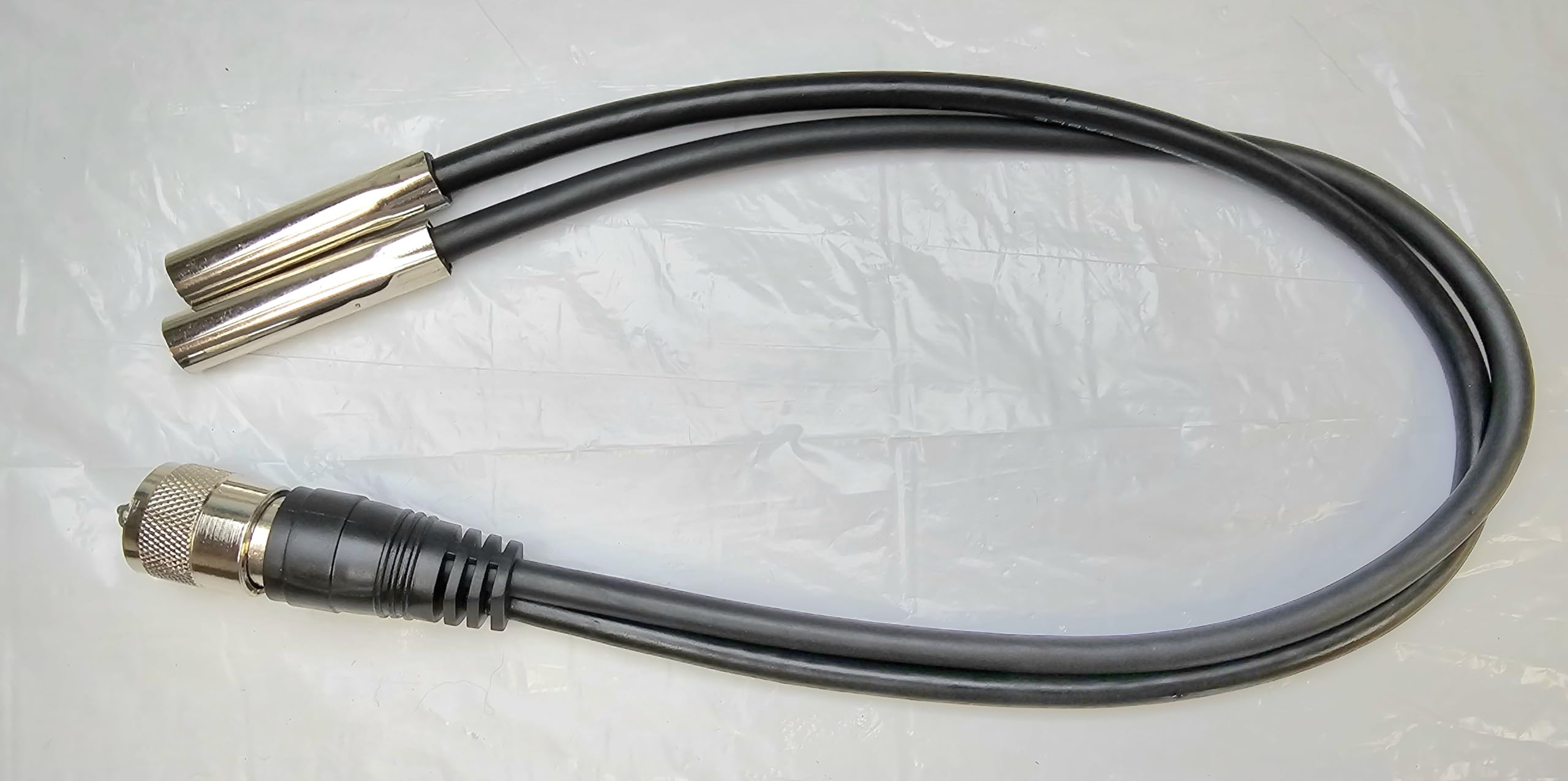 Workman PL-259 to 2 Female Jacks for Motorola Radios 18 Inches On Each End