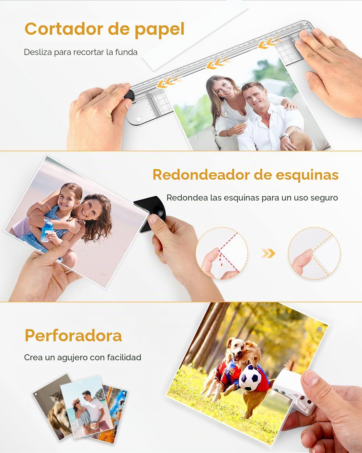 Crenova Plastificadora A3 con Guillotina, Modo Frío y Caliente, Laminadora con 10 hojas de plastificación, Ideal para Colegio Oficina Estudio Fotográfico, Negro