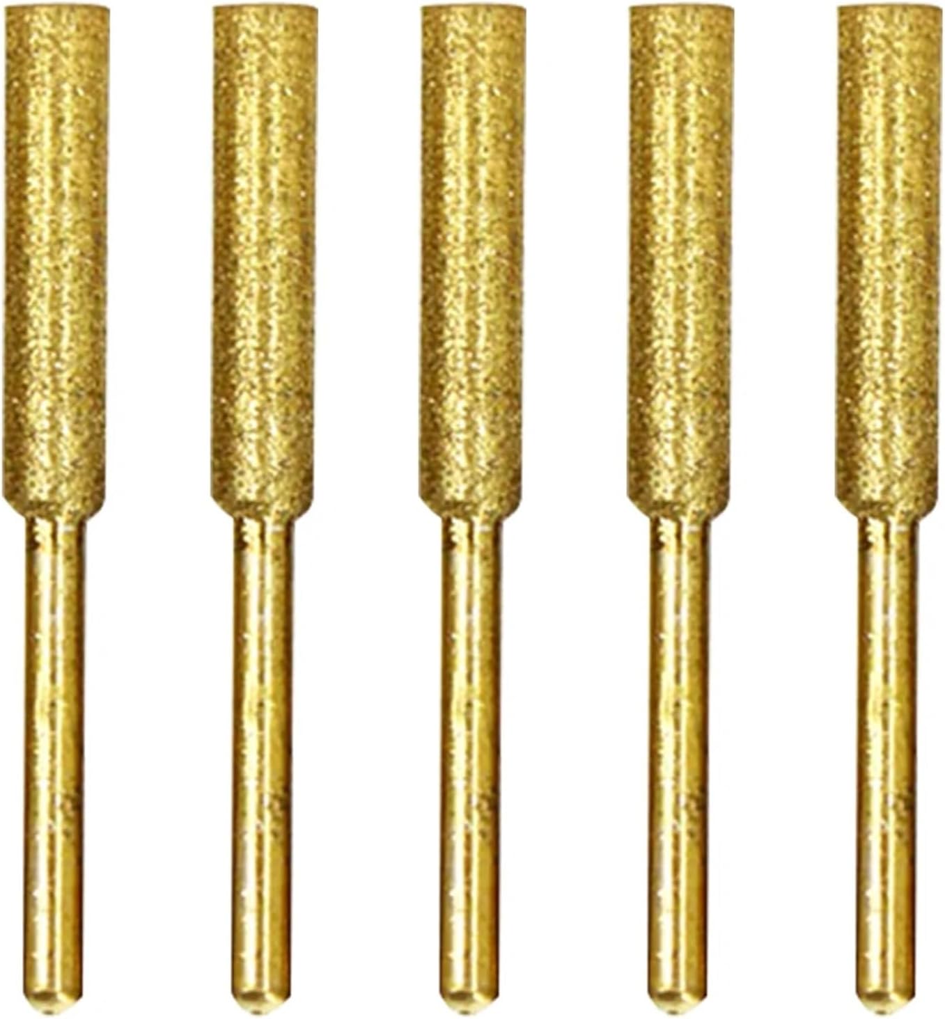 Chainsaw Sharpener Bits 10PCS Grinding Bit 4/4.8/5.5mm Chainsaw Sharpener Stone File Chain Saw Sharpening Tools for Polishing Engraving(4.8mm Silver)