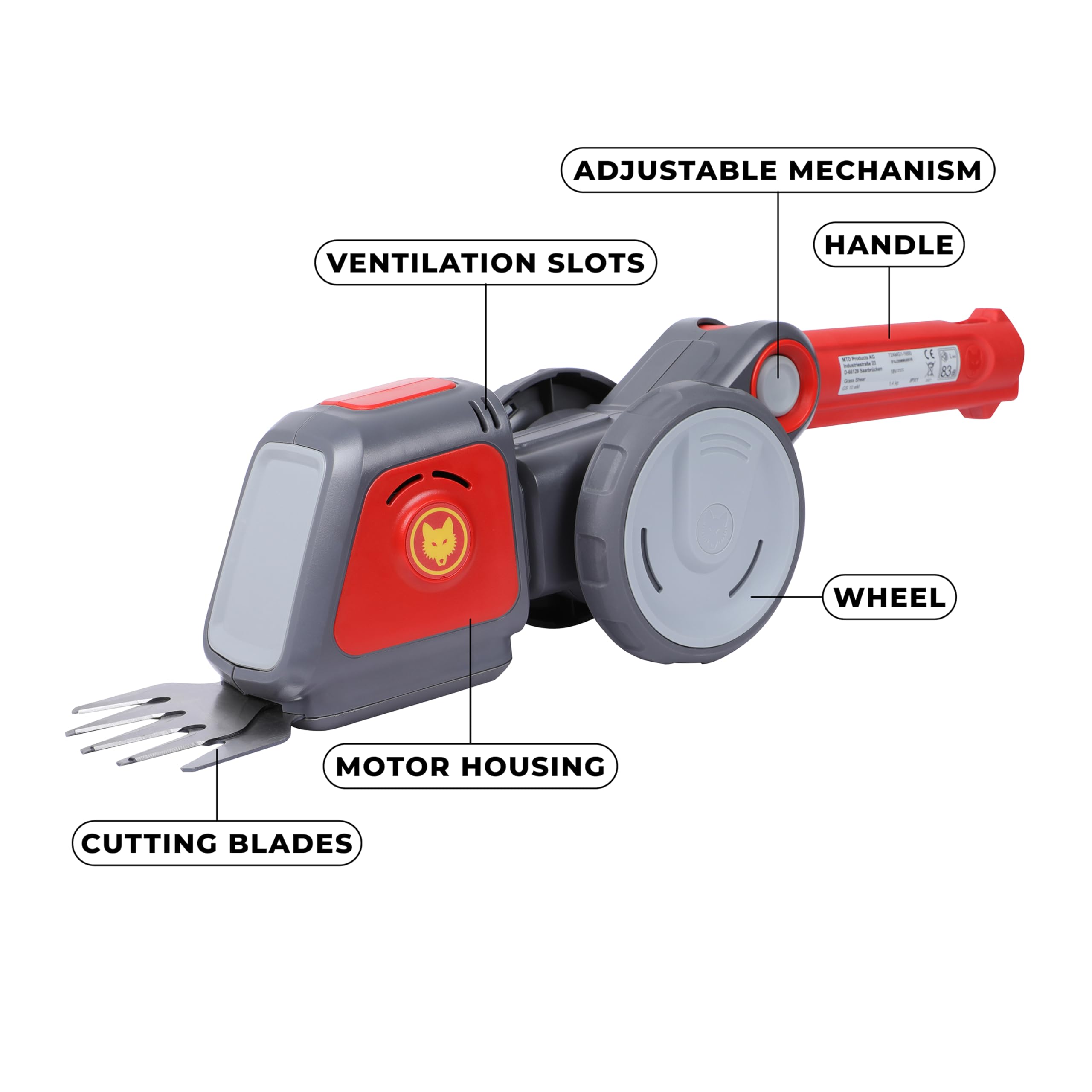 WOLF Garten WOLF Garten WOLF-Garten | e-Multi-Star™ Grasschere GS 10 eM; Mit drehbarem Messer für eine präzise Kantenbearbeitung und für unebenes Gelände geeignet; 72AMG1-1650