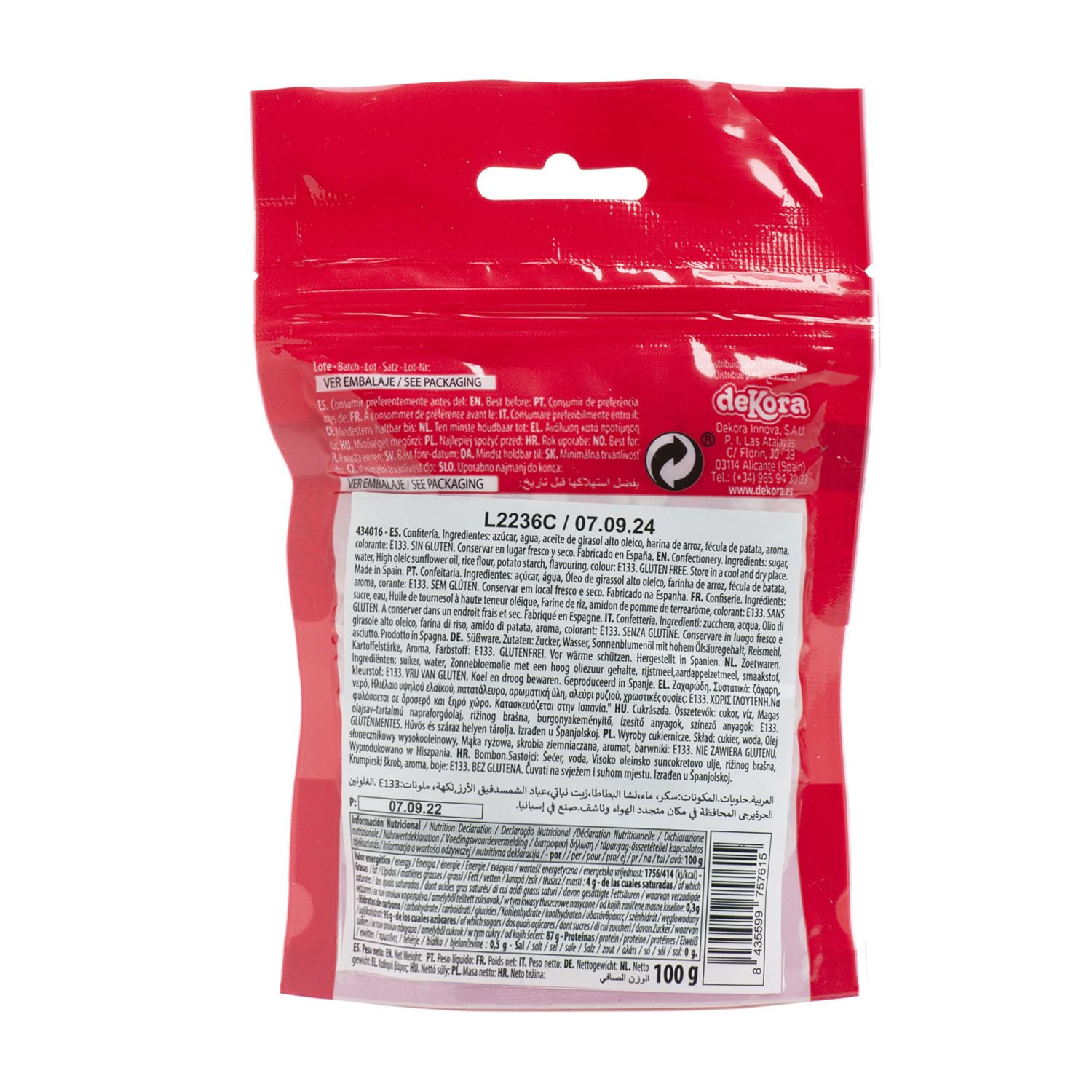 dekora - Confetti Sprinkles Edible Confetti Sprinkles - Niebiesko-Białe Cukrowe Gwiazdki i Kółka - Jadalne dekoracje do ciast i babeczek - 100 g