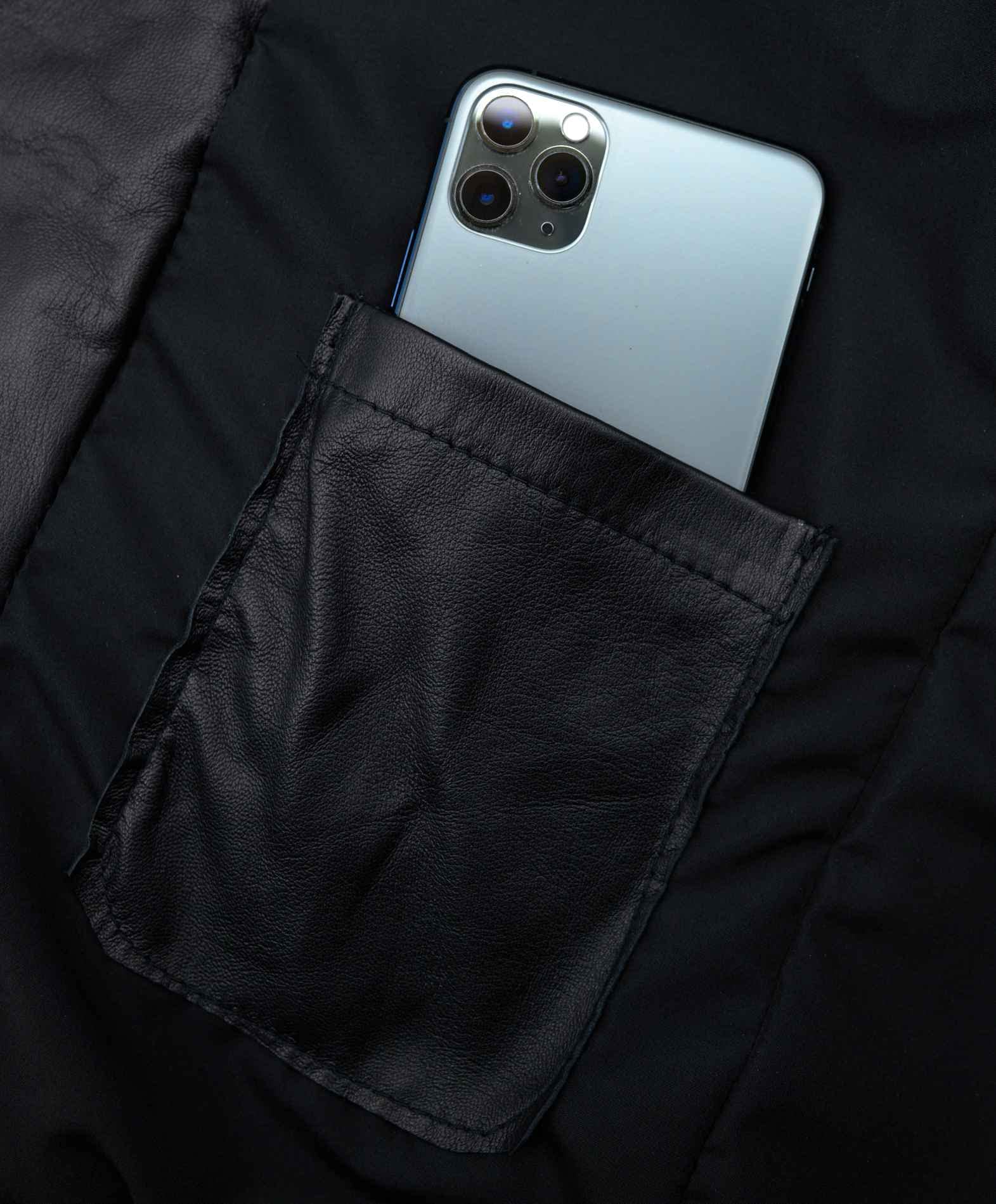 D'Arienzo Bomber in Pelle Nera Uomo Giubbotto Giubbino Vera Pelle Made in Italy 107