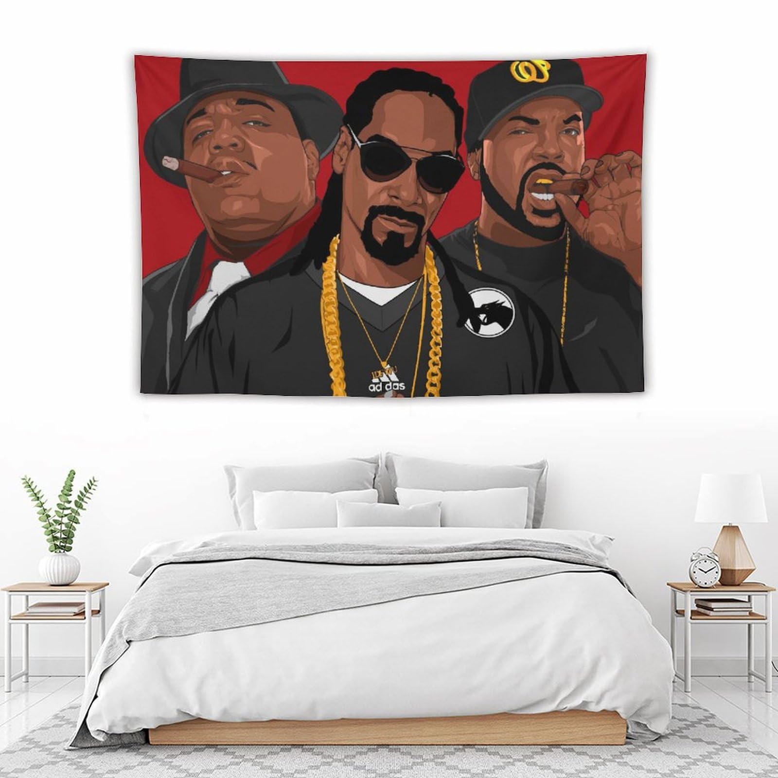 Poster da parete, motivo: cantante rap, hip-hop, tutte le stelle, 152,4 x 228,6 cm