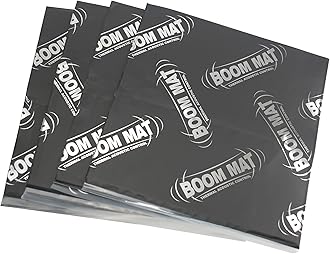 Design Engineering 050202 Boom Mat Sound 2mm Damping Material with Adhesive Backing, 12" x 12.5" (Pack of 4)