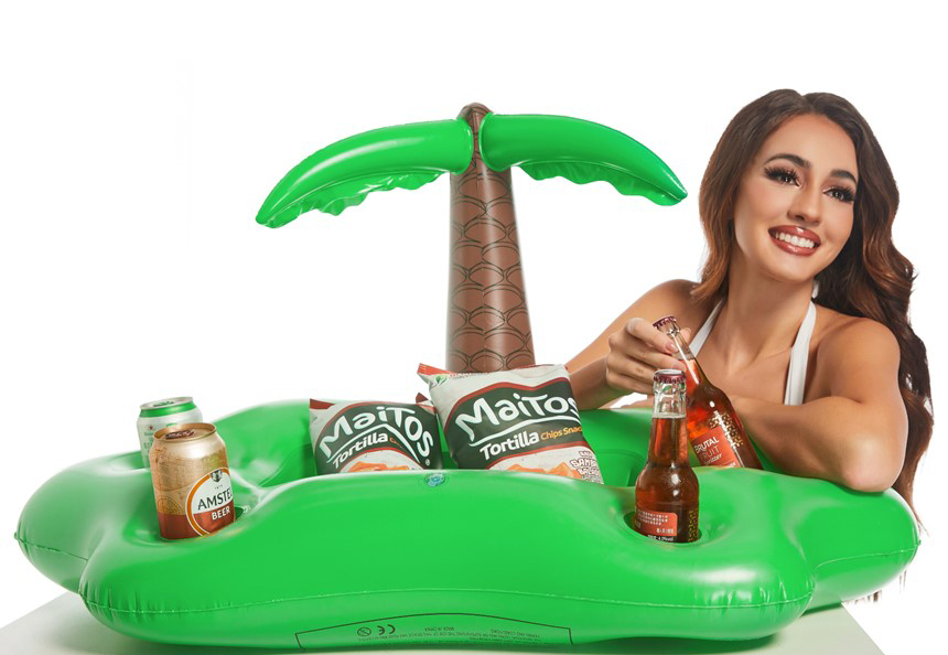 VFANDV Portabicchieri Gonfiabili 6 Pezzi, Porta Bevande Piscina Gonfiabile Con Pompa Portabicchieri Da Piscina Galleggianti Accessori Per Piscina Portabevande Galleggiante Per Feste Vacanze Bagno - Foto 2