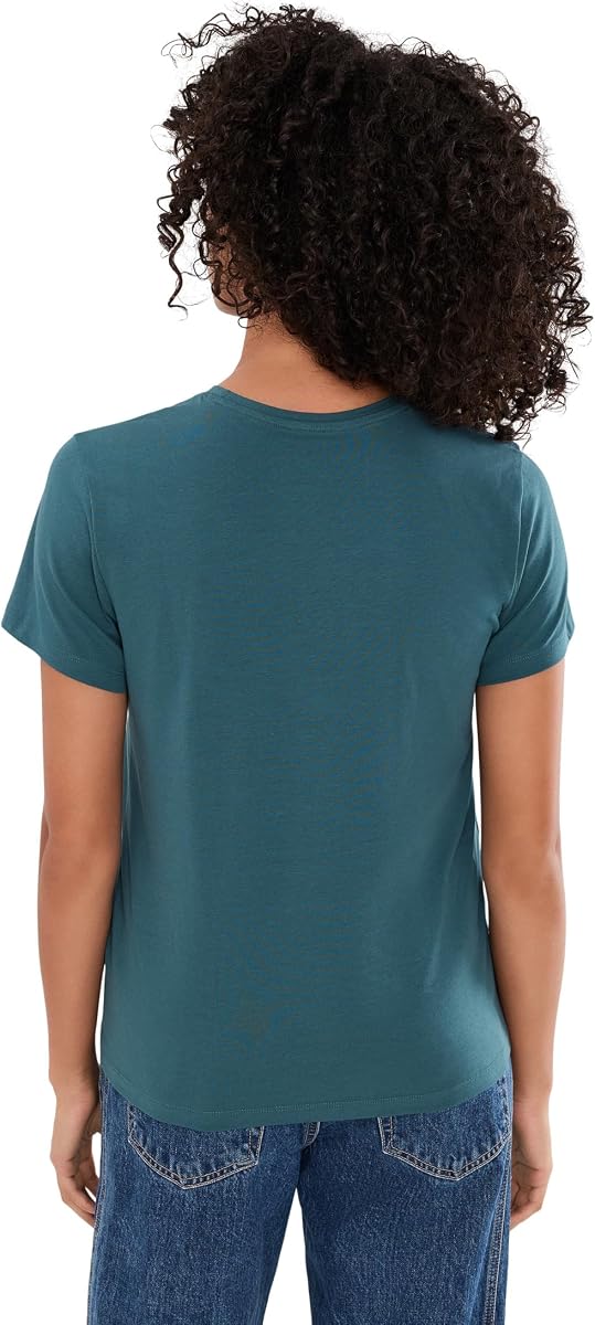 Women's Organic Cotton T-Shirt - Crew Neck - Aqua view 4