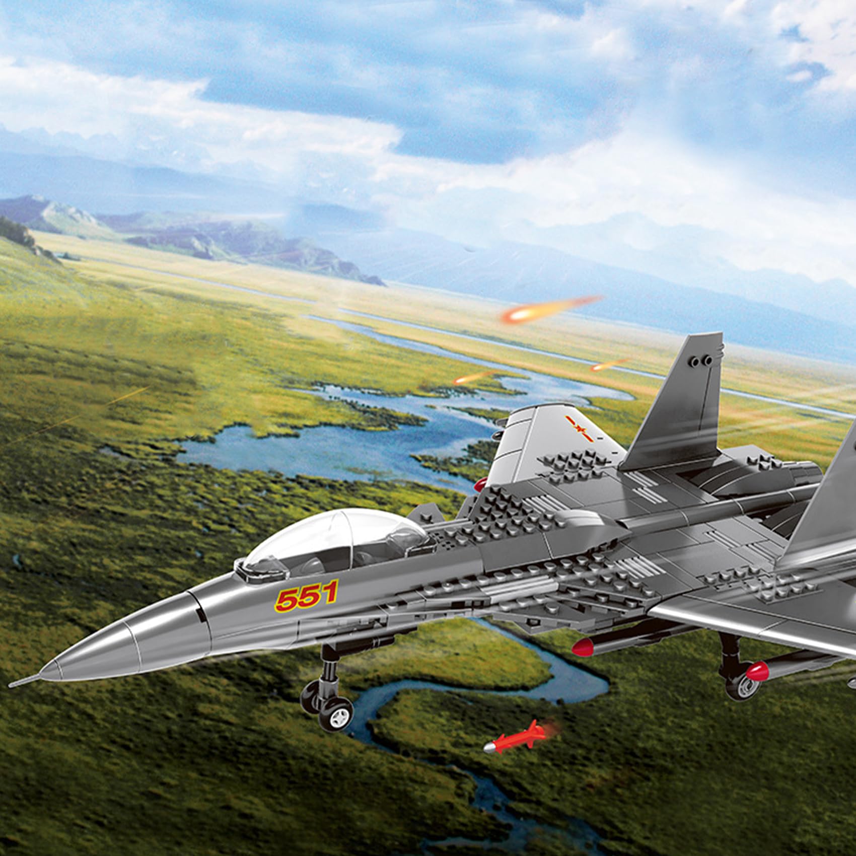 Oichy Airborne Aircraft Building Toys STEM Air Force Plane Building Block Models Educational Brick Sets for Children Teens Adults (285pcs) - Image 2