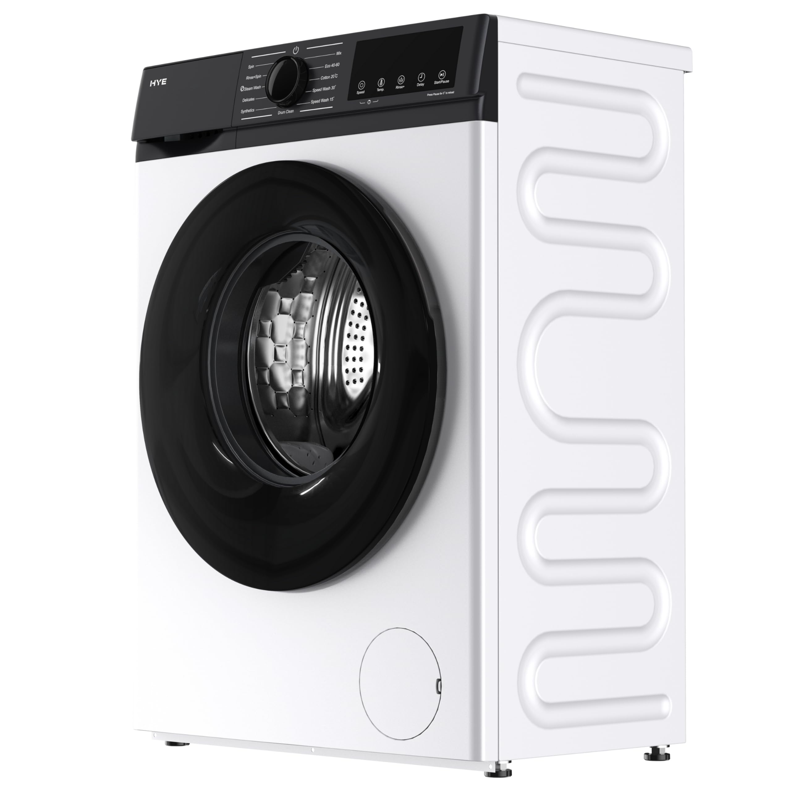 HYE Washing Machine - Washer, 7KG Drum, 1200RPM, Slimline Freestanding Design, Quiet 42 dB Operation, 11 Programs, Quick & Eco Wash, Ideal For Apartments & Smaller Houses - W0107SL12W22 — view 2