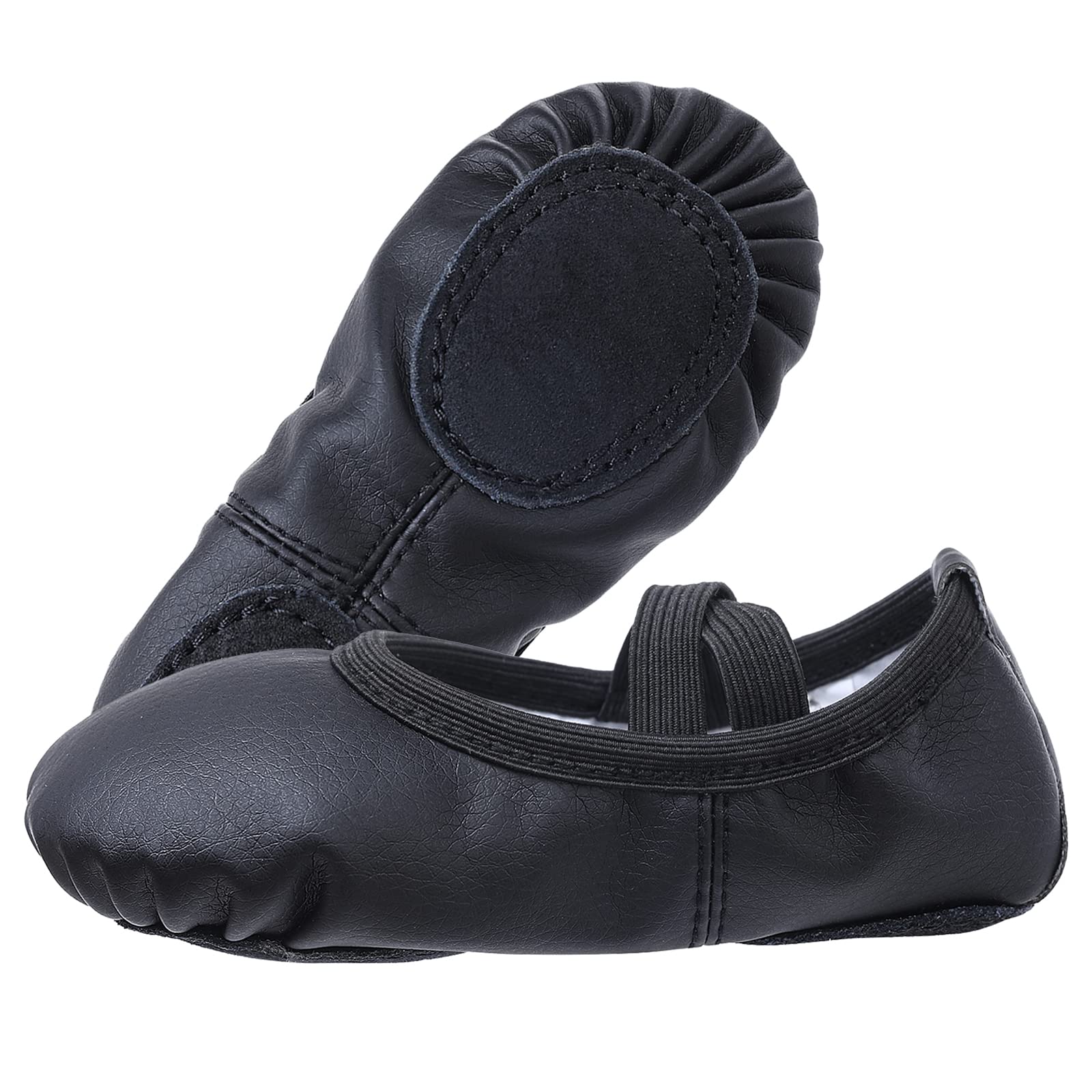 Zapatillas de Ballet Niñas Zapatillas de Baile Gimnasia Suela de Cuero para Niños Adultos Tamaño 20-40 — view 4