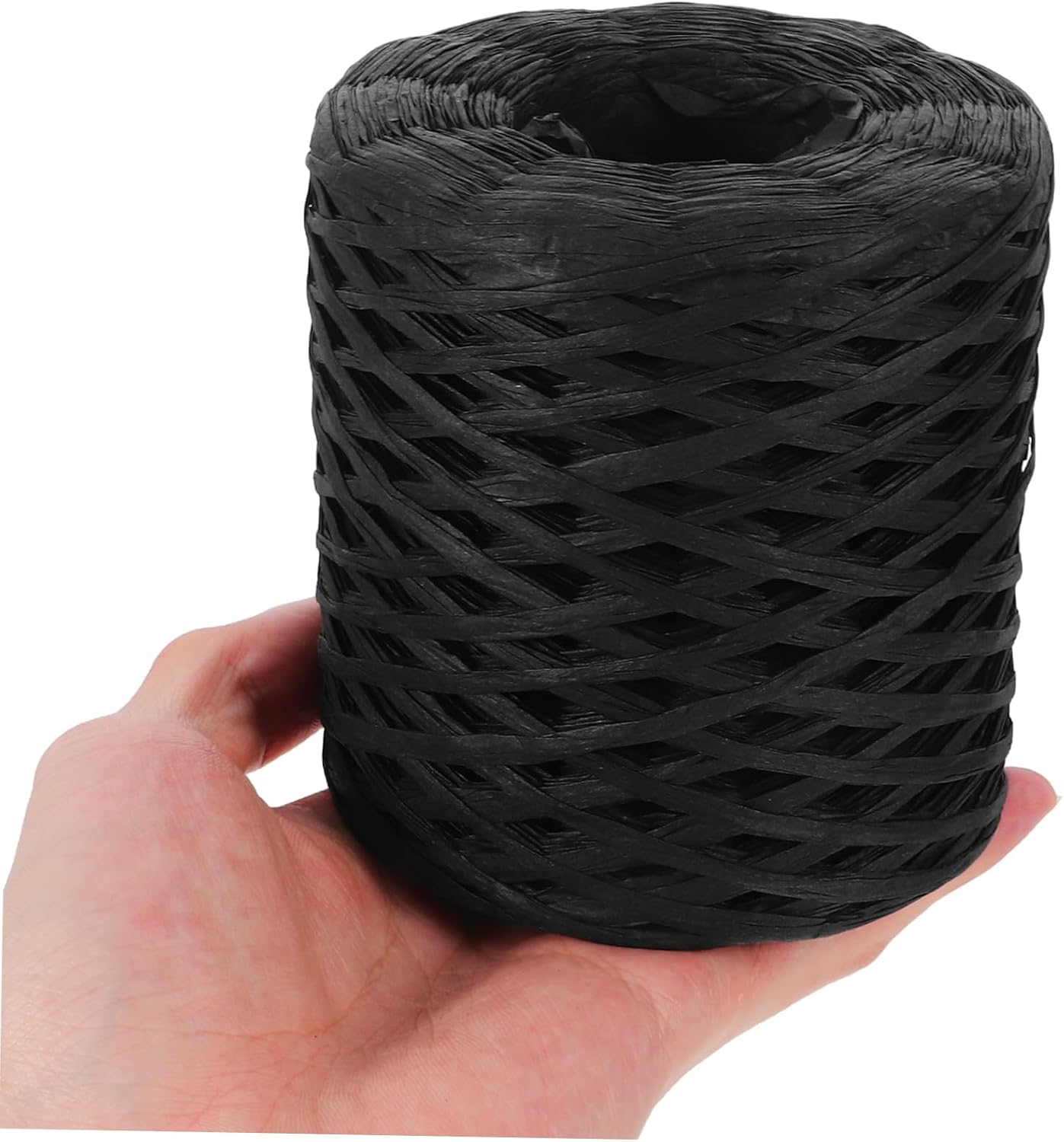 NUOBESTY Natural Raffia Paper Ribbon for Crafts 1 Roll Raffia Yarn String for DIY Weaving Wrapping and Festival Decorations