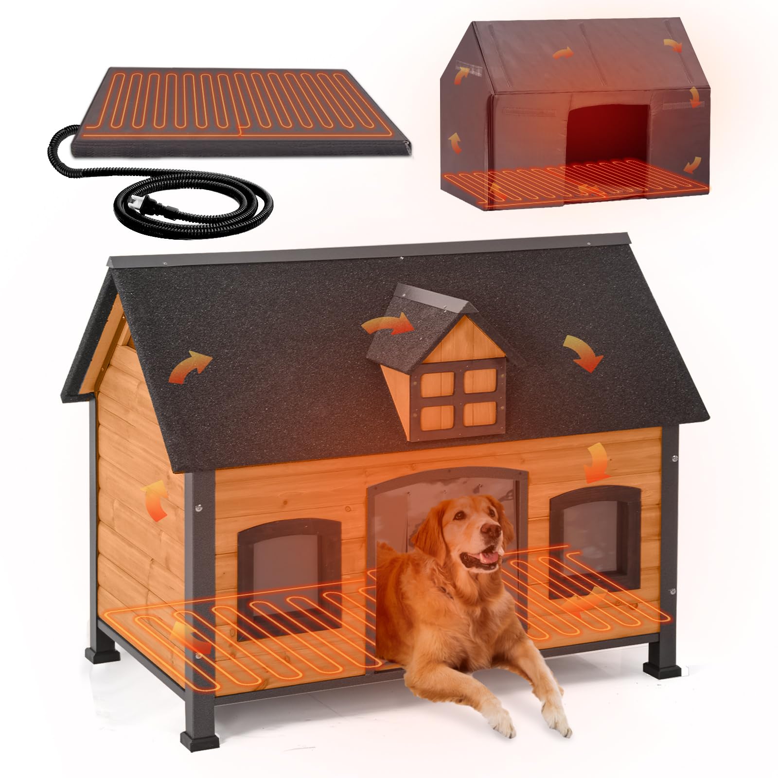 Gutinneen heated insulated dog house