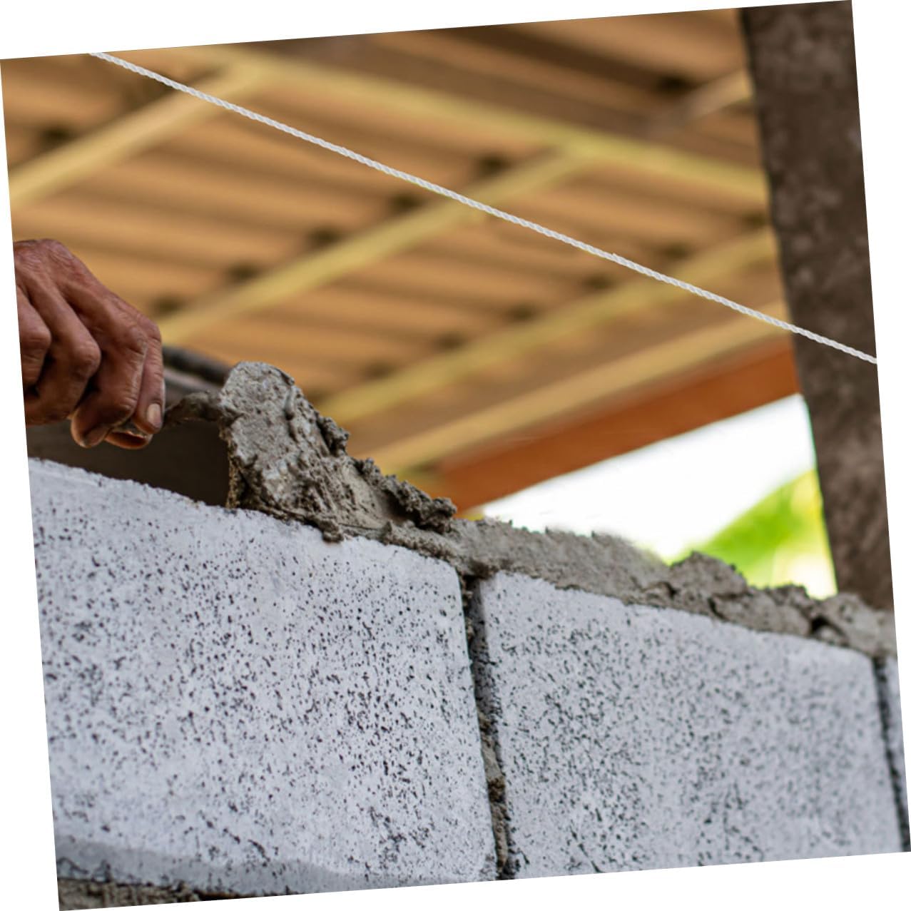 Didiseaon 3 Rolls Masonry Nylon String Line, Tough Twisted Nylon Twine for Construction and Bricklaying, Durable Light-Colored Building Lines for Outdoor Masonry Projects