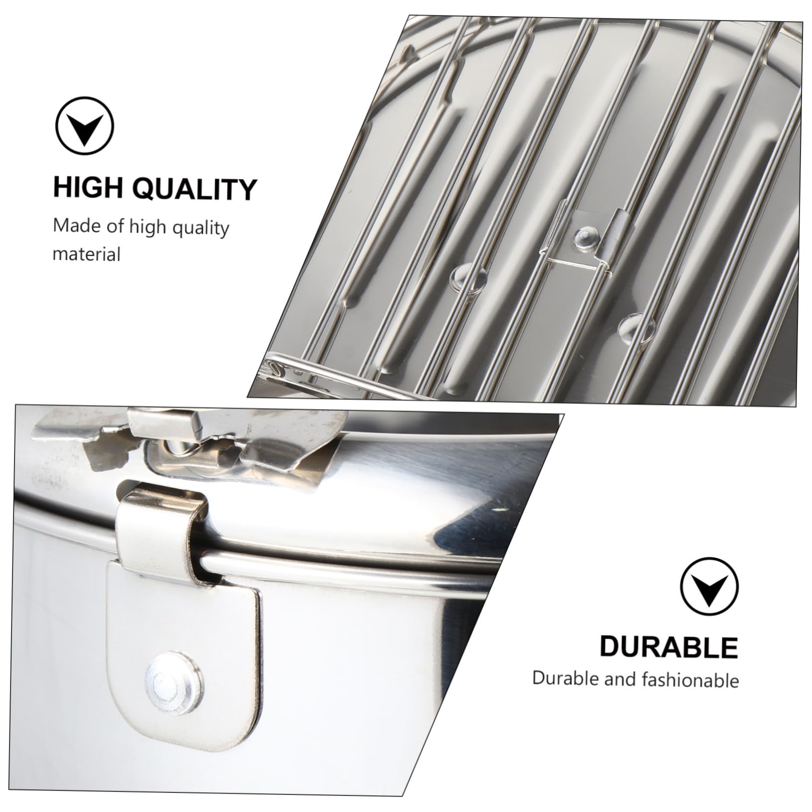 Hohopeti Friteuse Tempura Inox avec Thermomètre Poêle à Température Contrôlable Compatible Feux Dont Induction Casserole Profonde pour Friture Polyvalente