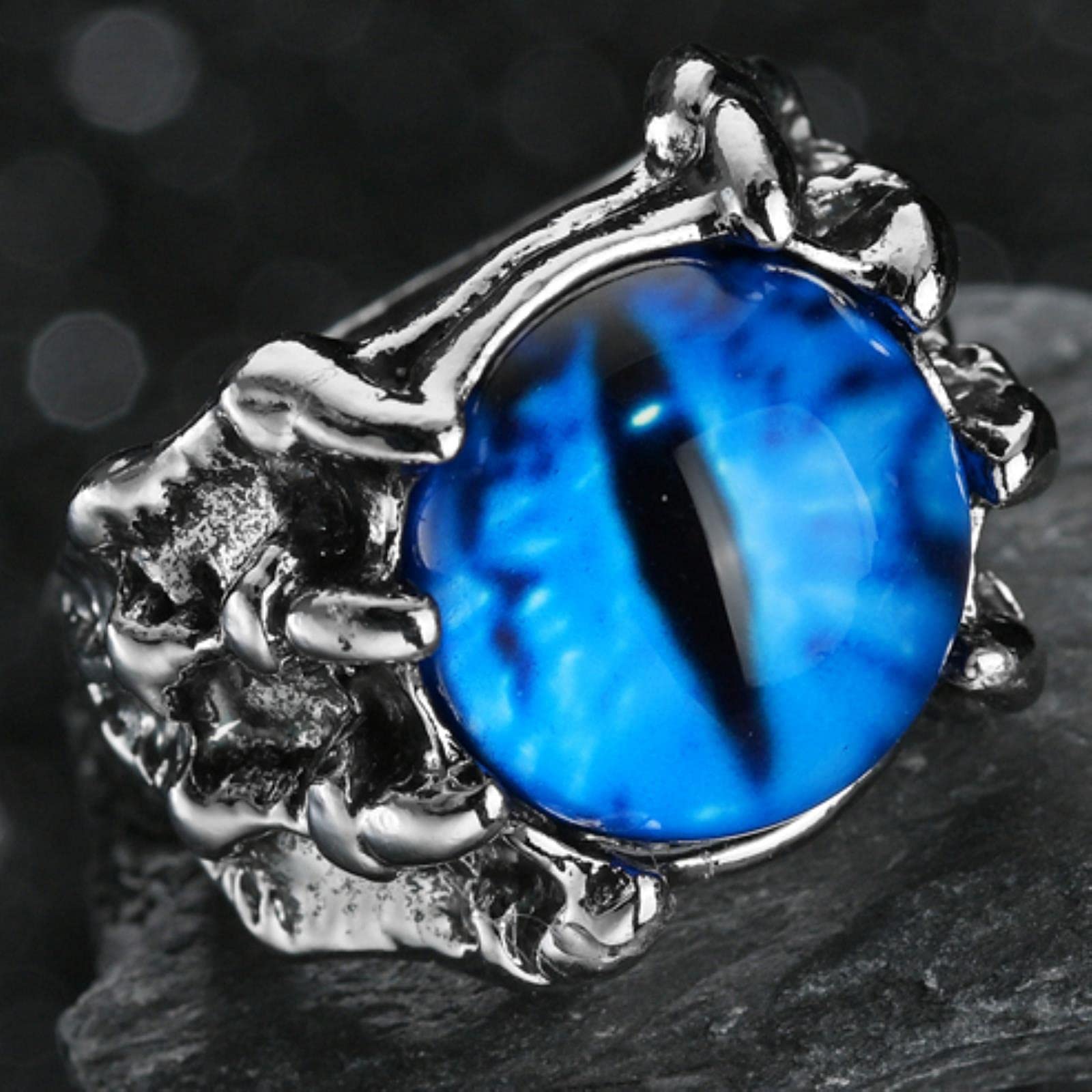 Wdhybwcx Style 15 Heavy Rock Punk Joint Rings Vintage Cool Dragon/Skull/Scorpion Gothic Scroll Armor Knuckle Metal Full Finger Rings