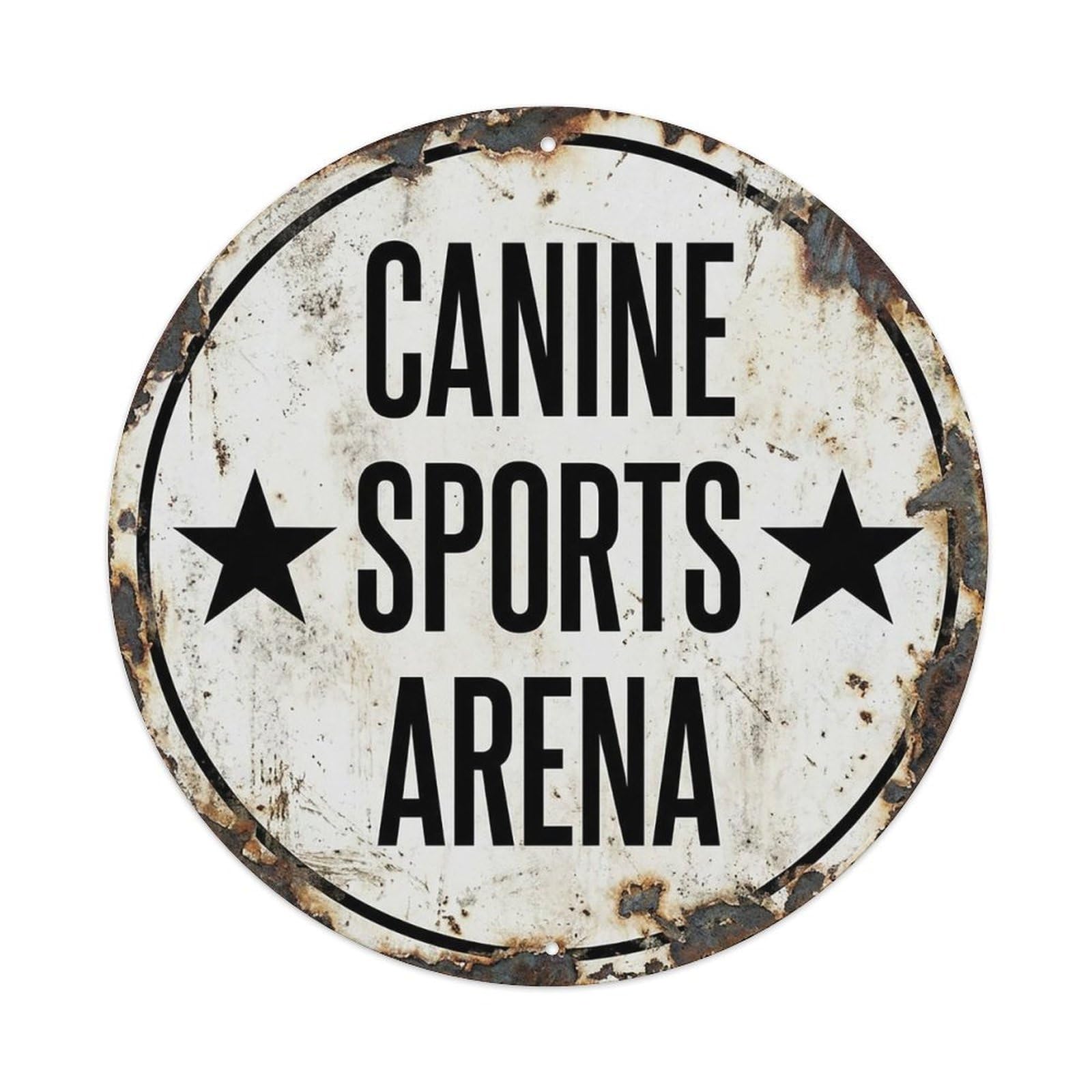 Vintage Canine Sports Arena Decor Vintage Metal Tin Sign Plaque Wall Decor for Cafe, Club Bar, Office, Garden Metal Poster 8x8Inch