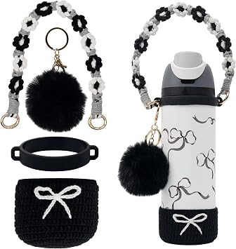 Crochet Boot Set for Owala Water Bottle 24 oz - Anti-Slip Sleeve, Water Bottle Handle Strap & Crochet Handle, Fits Owala Tumbler, Perfect Owala Accessories