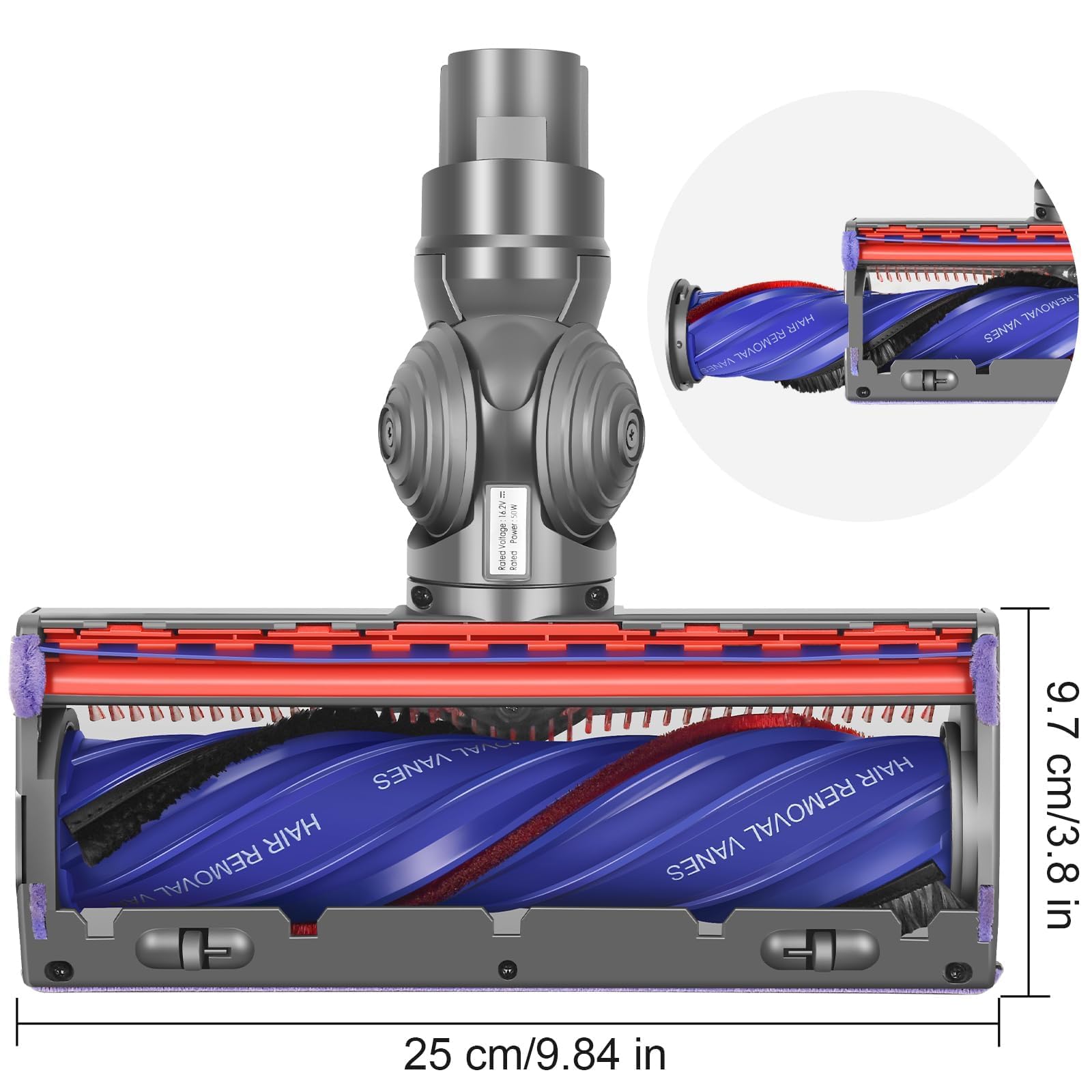 Dysza podłogowa Szczotka do Dyson V12 Detect Slim / V12 Origin Szczotka podłogowa Akcesoria Szczotka elektryczna Motorhead Direct Drive Elektryczna szczotka turbinowa Części zamienne Głowica