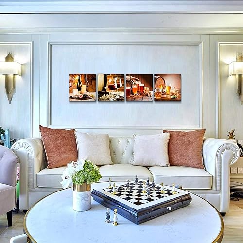 Miniatura 10 de Decoración de pared de cocina, restauración de formas antiguas, bodegón, copa de vino, barril de vino, impresiones en lienzo, arte de pared para