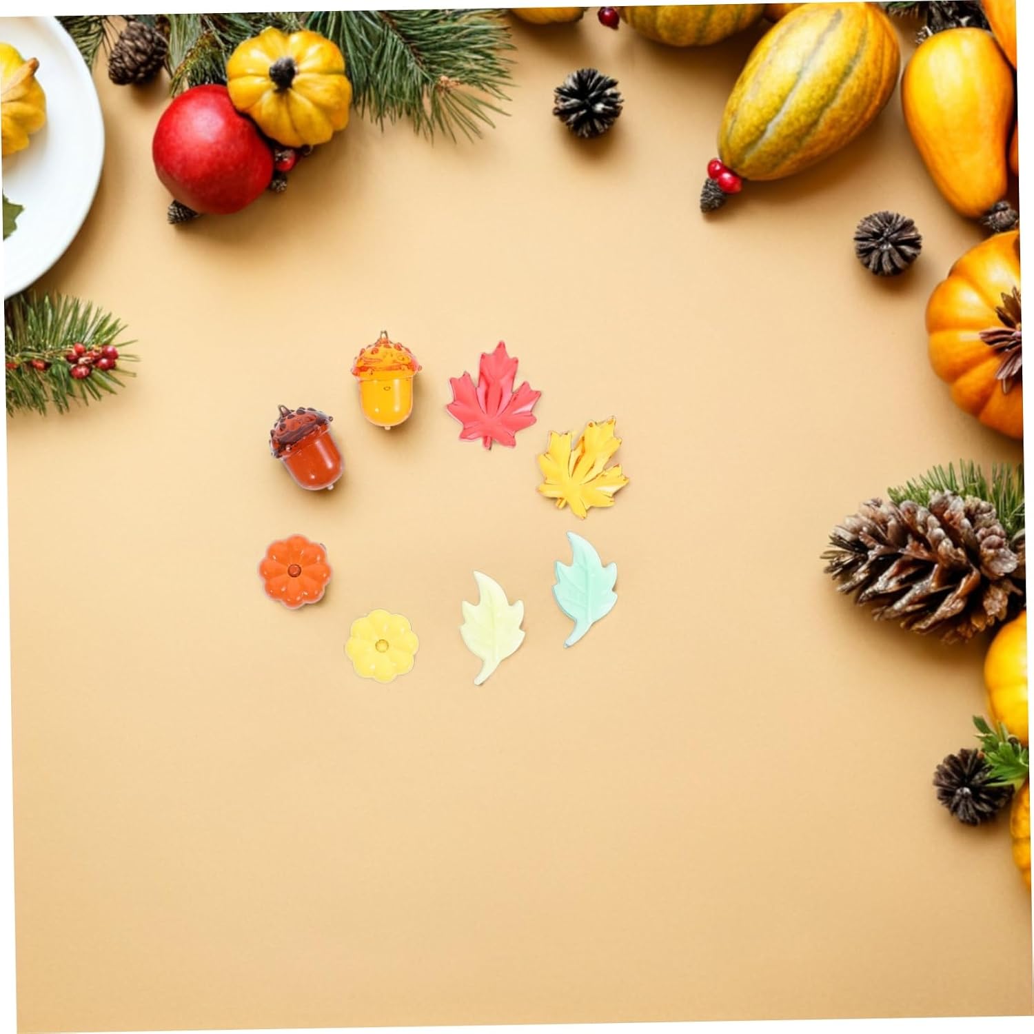 TOYANDONA 100pcs Acrylic Fall Vase Fillers Set Mini Pumpkins Acorns Maple Leaves for Thanksgiving Table Centerpieces and Autumn Home Decor Reusable DIY Crafts Supply Farmhouse Harvest