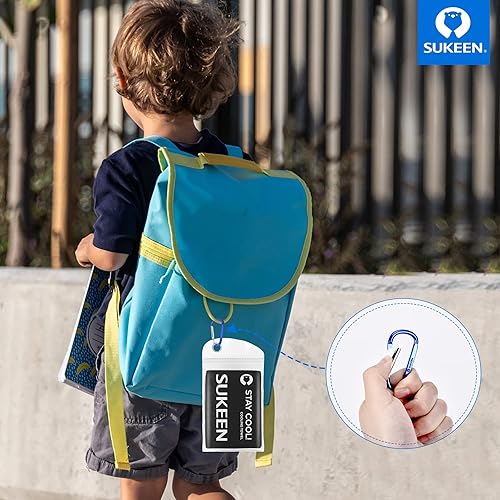 Miniatura 8 de Sukeen Mini toalla de refrigeración (31 x 9), toalla de enfriamiento para niños, toalla de hielo, toalla suave y transpirable, toalla de microfibra